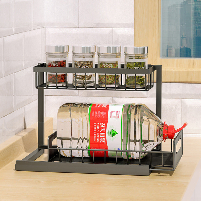 TidySpice Under-Sink Rack – Smart Storage Made Simple!