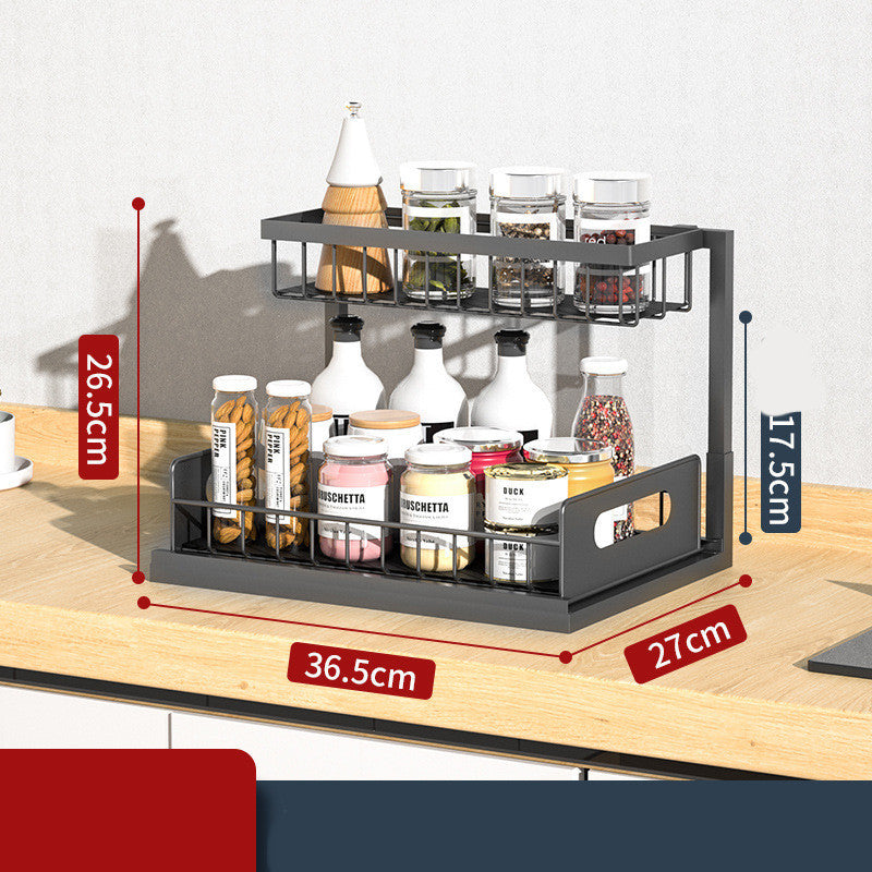 TidySpice Under-Sink Rack – Smart Storage Made Simple!