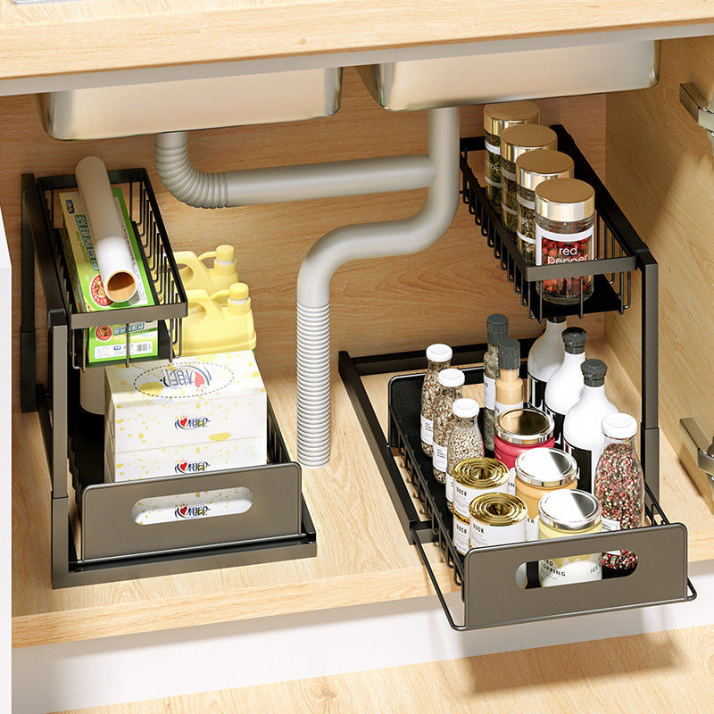 TidySpice Under-Sink Rack – Smart Storage Made Simple!