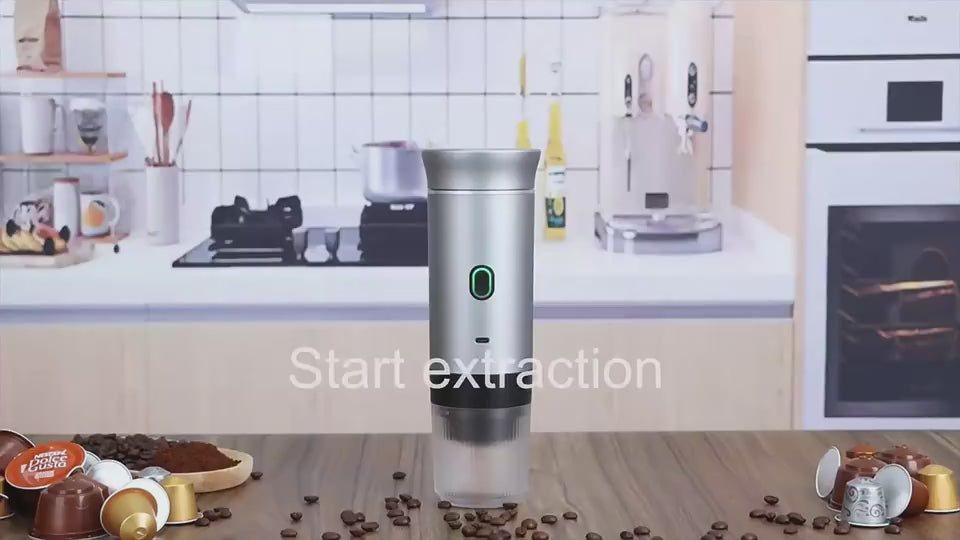 Load video: Handy Travel Espresso Machine